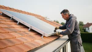 Support de panneau solaire sur toiture en tuiles