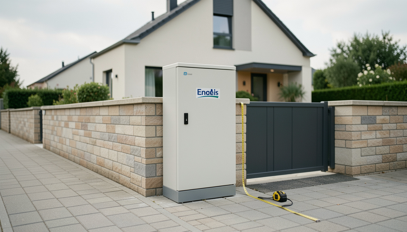 Coffret Enedis en limite de propriété : dimensions