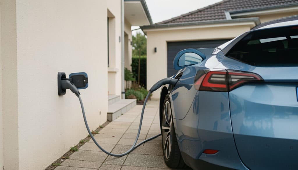 Recharger une voiture électrique sur prise domestique